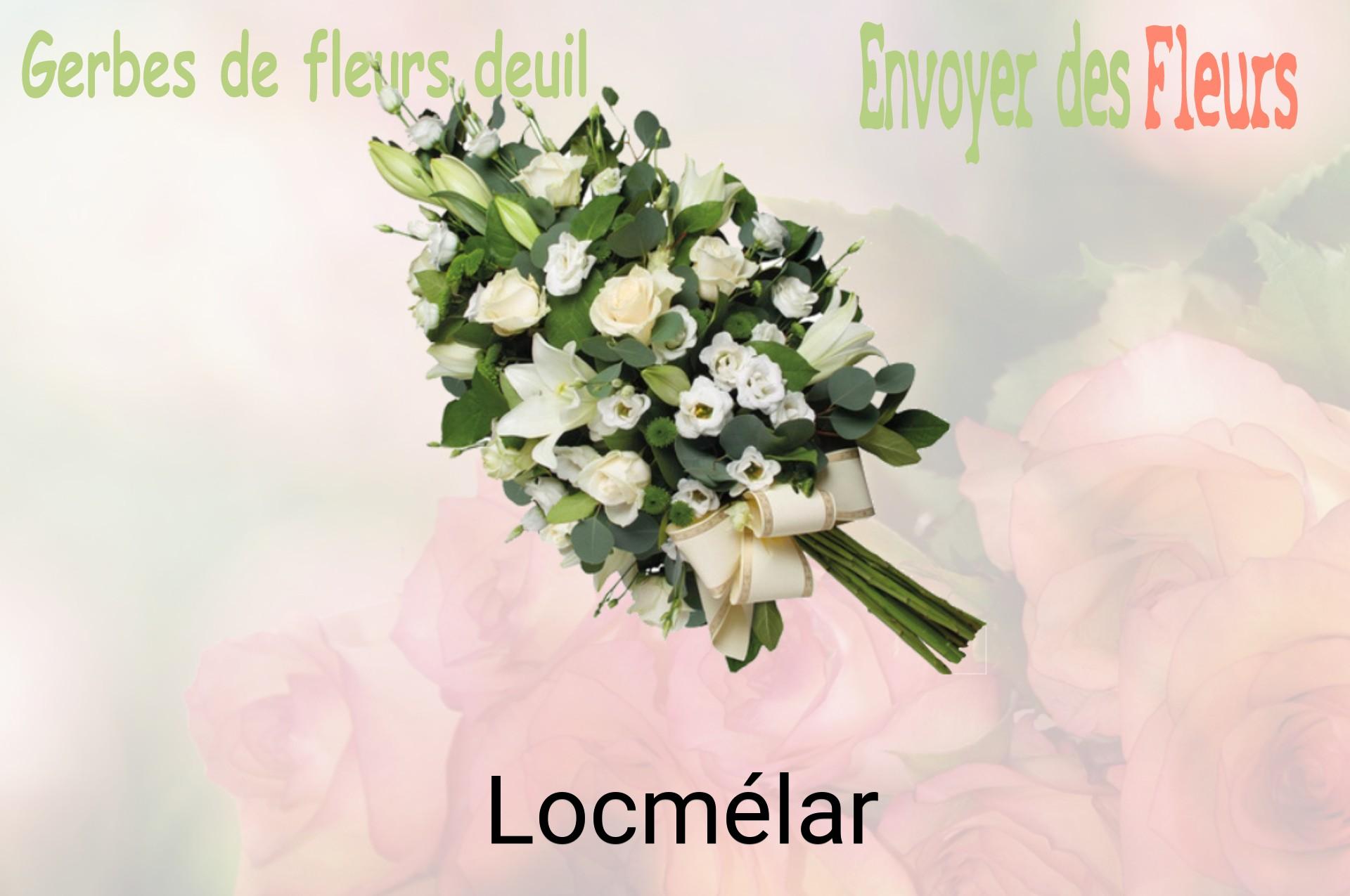 Gerbe de fleurs de deuil livrée à Locmélar